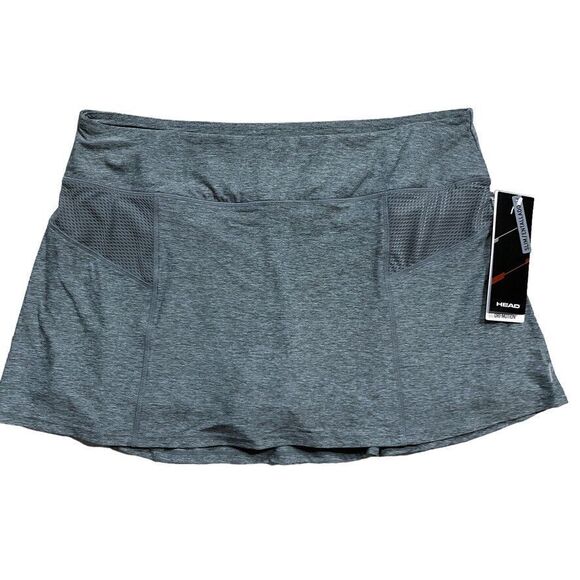 Head Womens Skort size XL new nwt $45 Gray Pull On Shorts Skirt Soft Silky  y326 - Picture 1 of 11